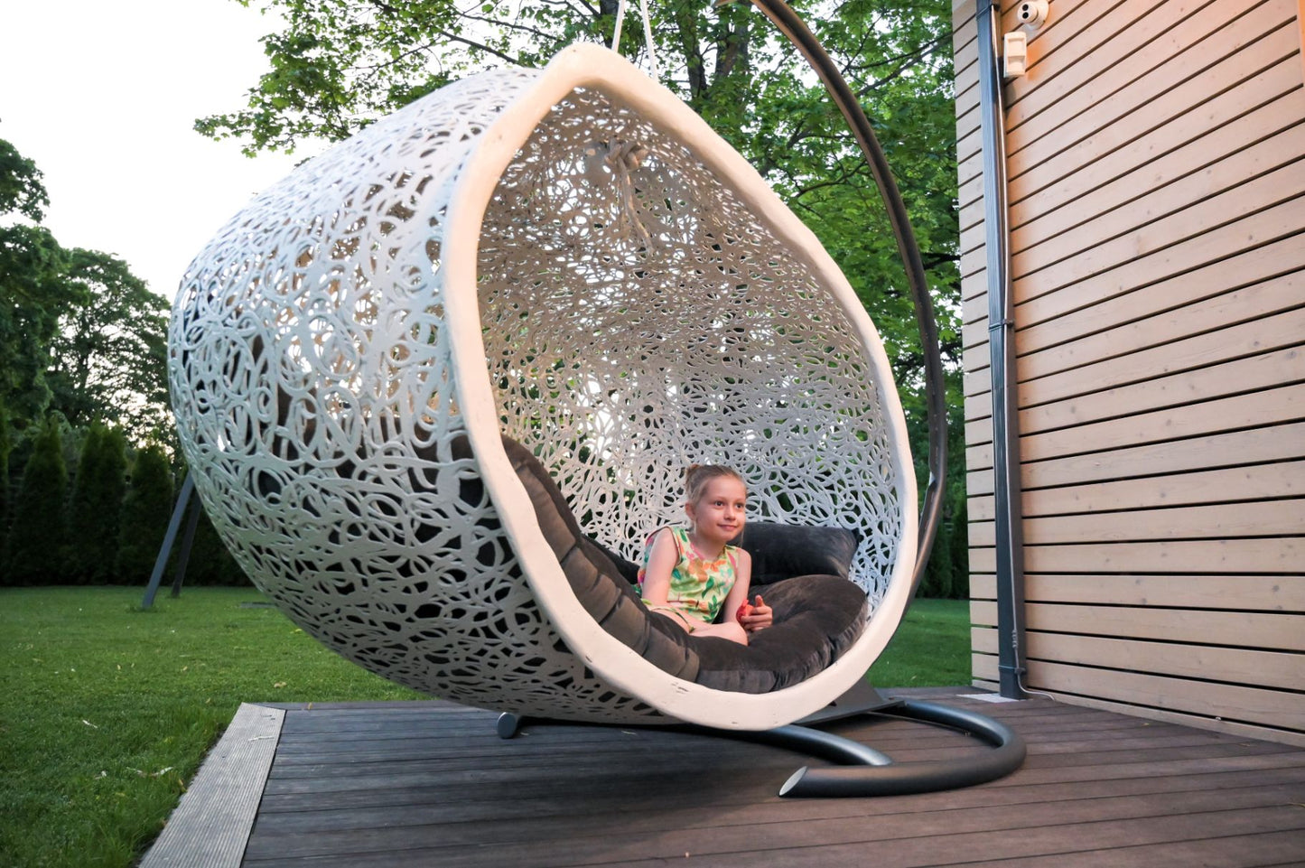 Walnut Hanging Nest Chair