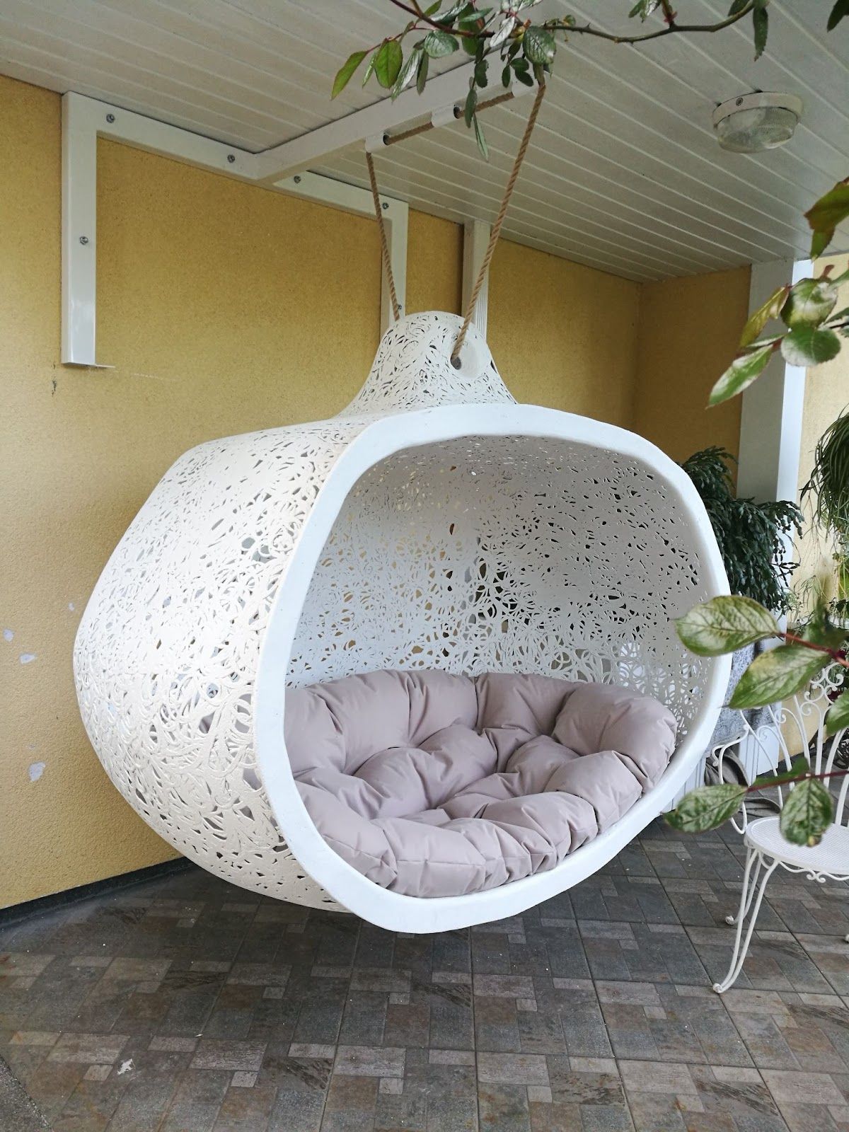 Walnut Hanging Nest Chair